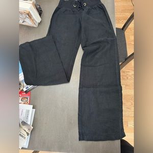 Black Lilly Pulitzer Linen Palazzo Pants Size XXS